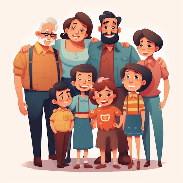 Family reunion cartoon vector