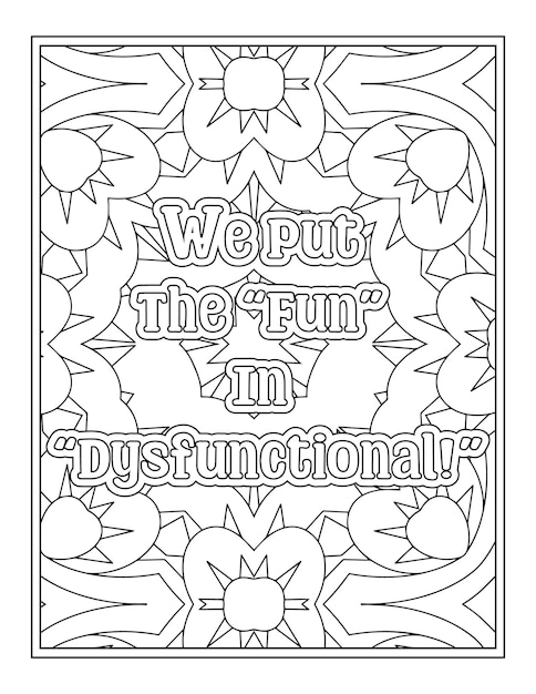 Family's Quotes Coloring Pages for Kdp Coloring Pages