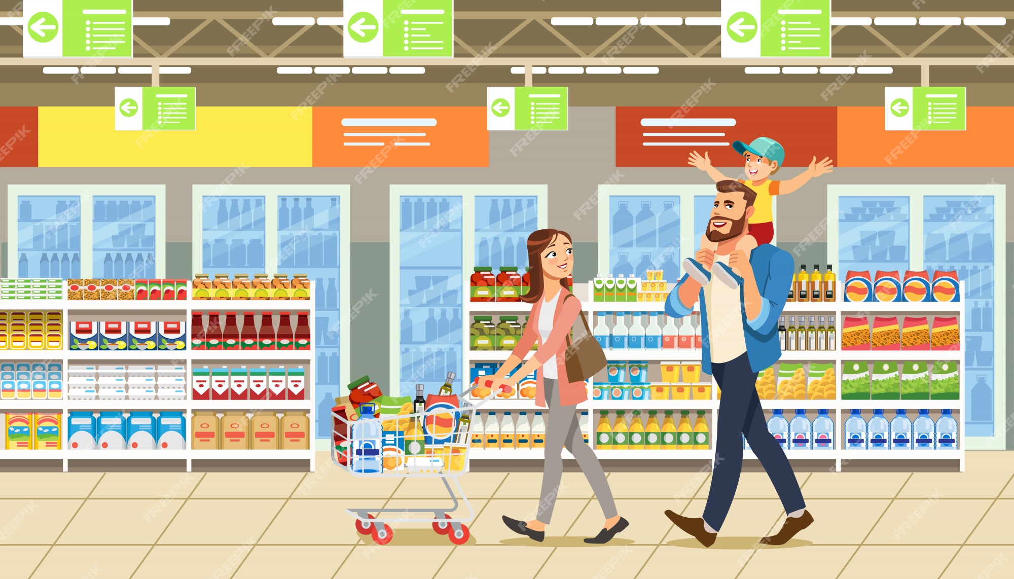 Продуктовый магазин мультяшный
