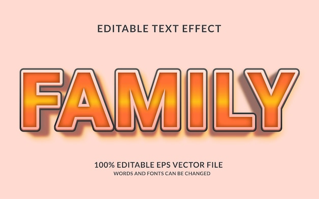 family text effect