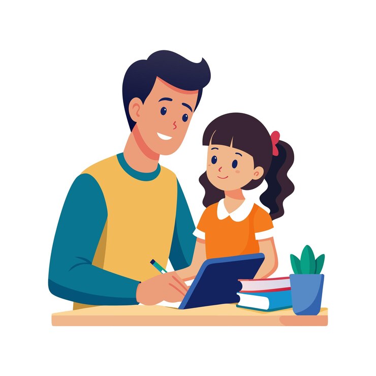 Vector family togetherness parenthood and children vector illustration