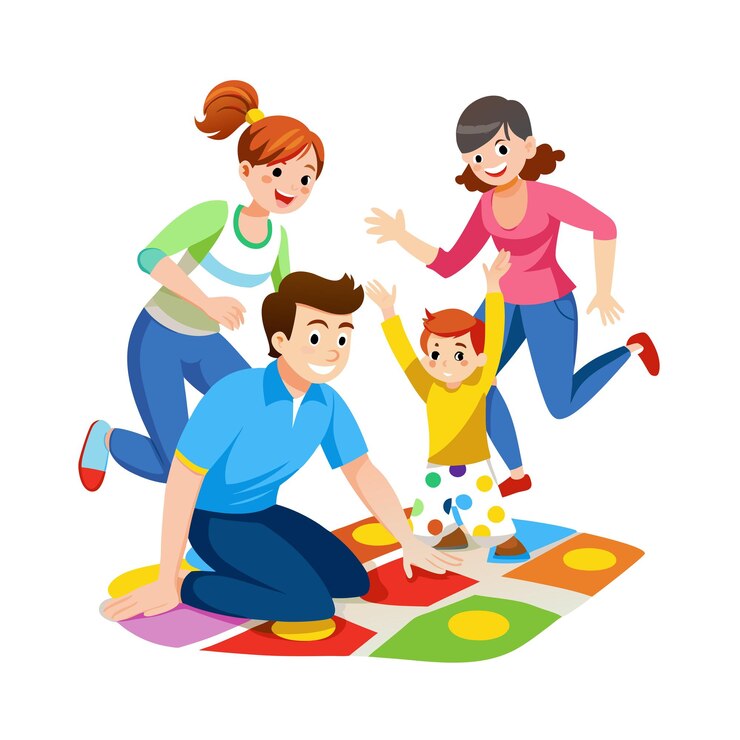 Vector family togetherness parenthood and children vector illustration