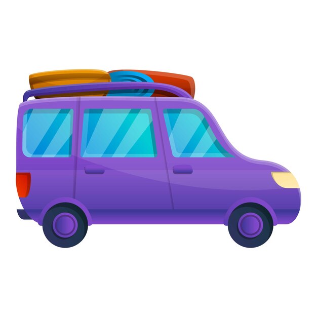 Icona di auto di viaggio di famiglia icona vettoriale di auto di viaggi di famiglia per il web design isolata su sfondo bianco