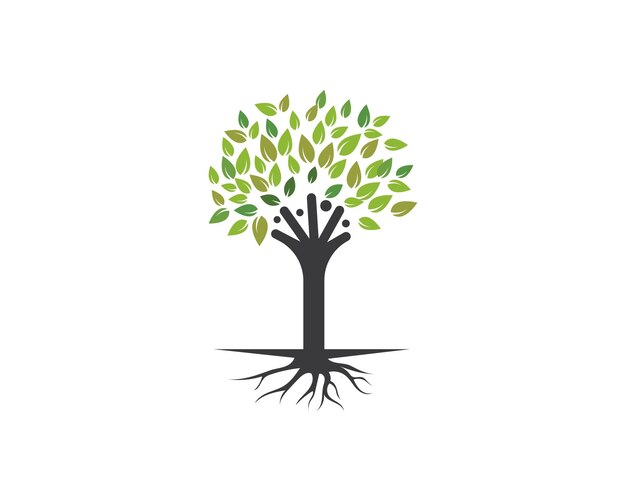 Vettore illustrazione di vettore del modello di logo dell'albero genealogico