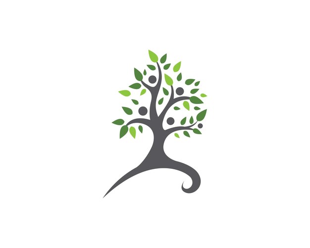 шаблон логотипа семейства деревьев