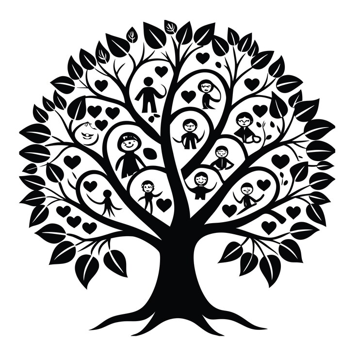 Vector family tree svg
