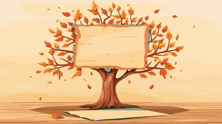 Vector family tree templates on light wood background for creative projects