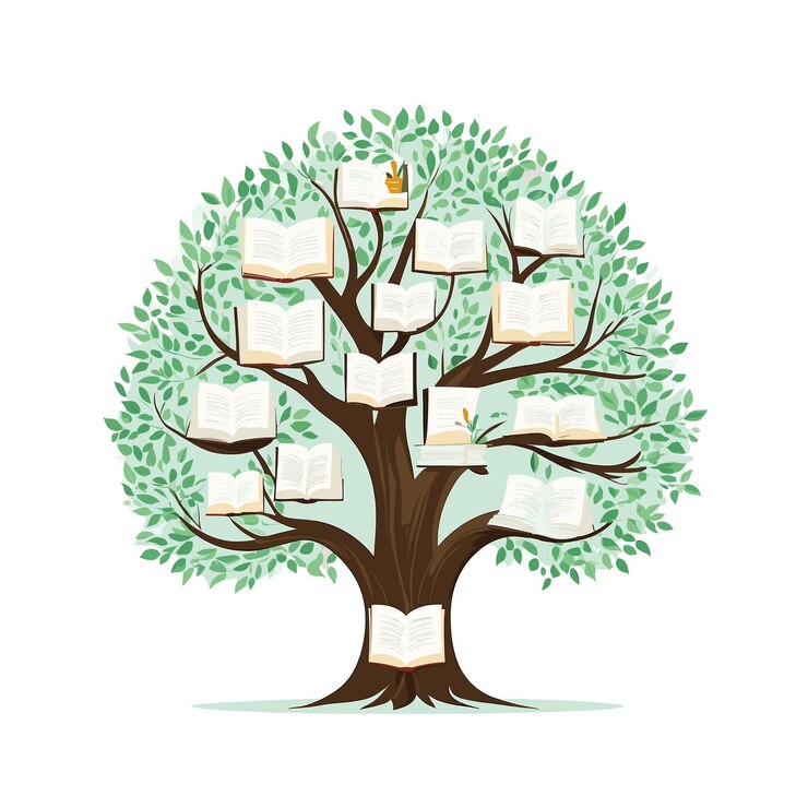 Vector family tree vector illustration on white background