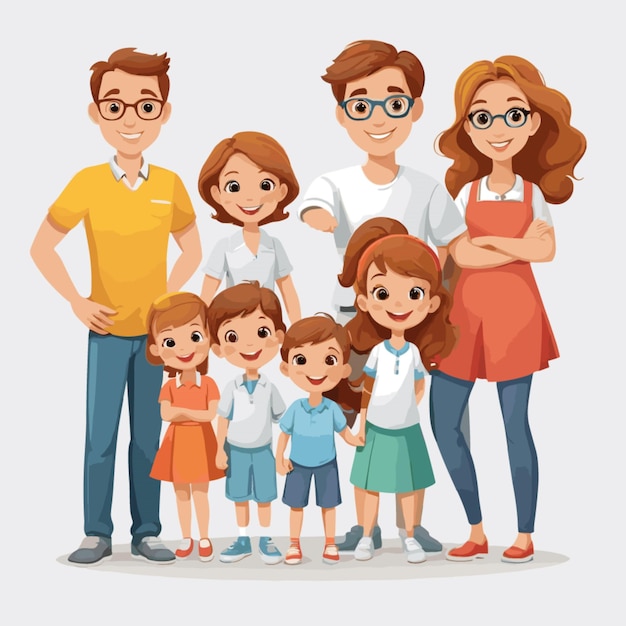 Family vector on white background