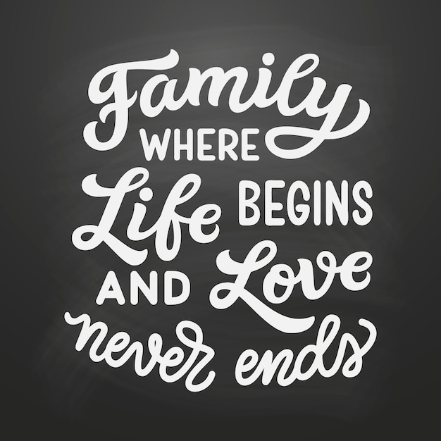 Vector family where life begins and love never ends