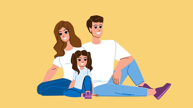 Family yellow vector