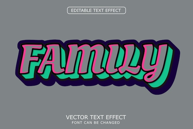 Vector famlly text effect