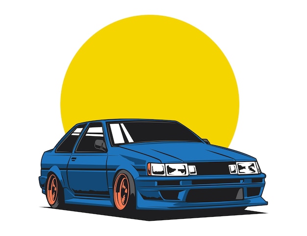 Famous 90s car image vector graphic