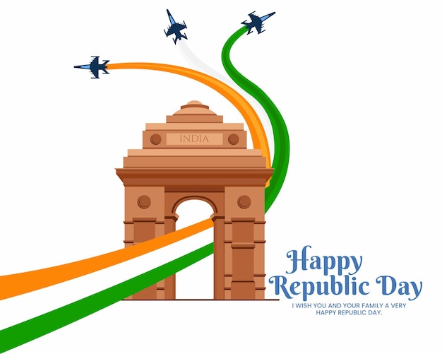 Famous Indian monument India Gate celebration Indian republic Day on 26th January