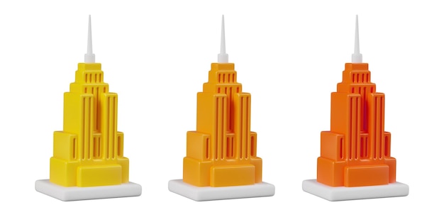 벡터 뉴욕 에 있는 파이어 스테이트 빌딩 의 유명 한 높은 미국 마천루