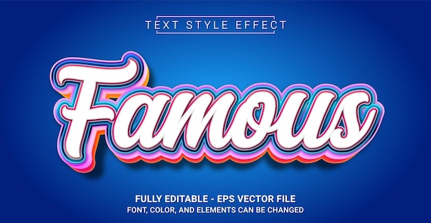 Famous Text Style Effect Editable Graphic Text Template