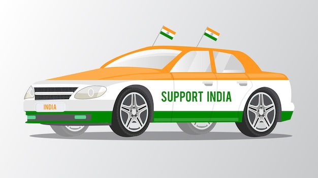 Fan car voor het ondersteunen van het indiase team