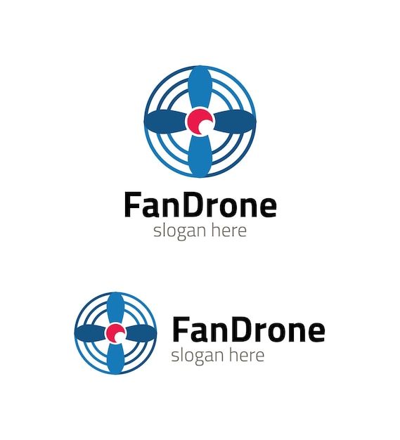 Vector fan drone logo template