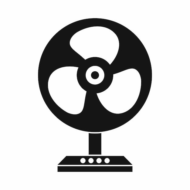 Значок вентилятора в простом стиле, изолированные на белом фоне Символ бытовой техники