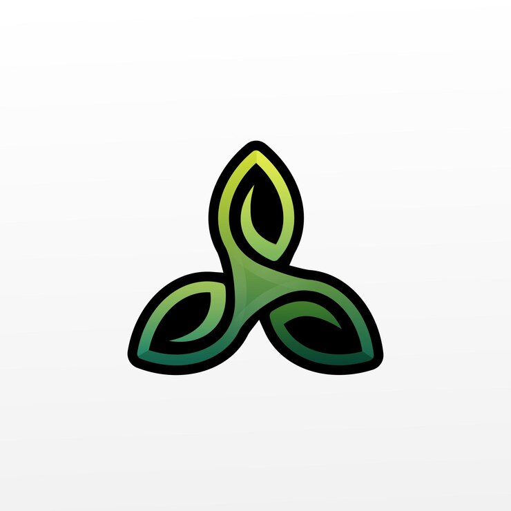 Vector fan leaf illustration