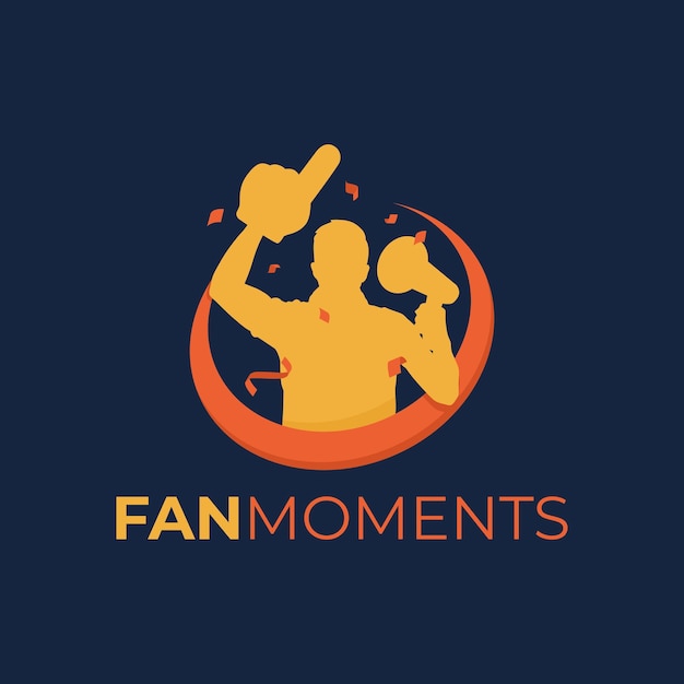 Vector fan moments sport logo