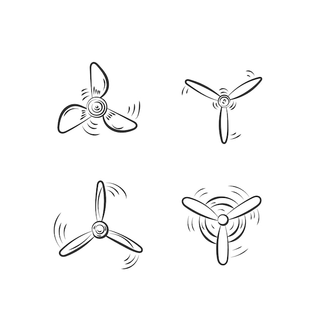 Ventilatore, eliche, motore del rotore, elica di aeromobili. set di eliche aereo