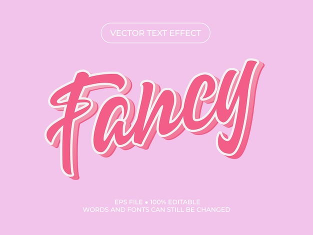 Fancy 3d vector text style effect template design