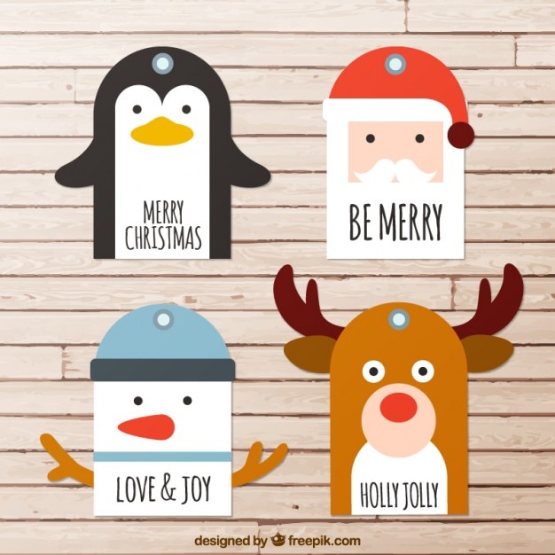 Vector fancy christmas characters