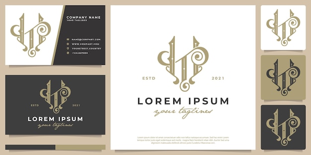 Fancy classic monogram logo