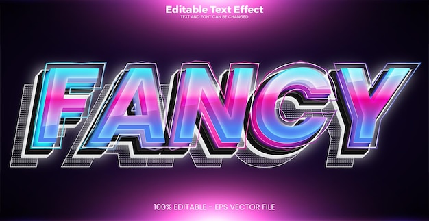 Fancy editable text effect in modern trend style