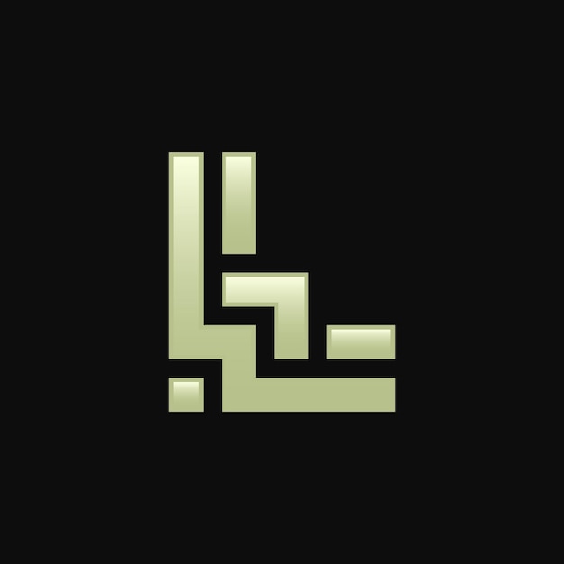 Fancy elegant and modern letter l arrow direction logo