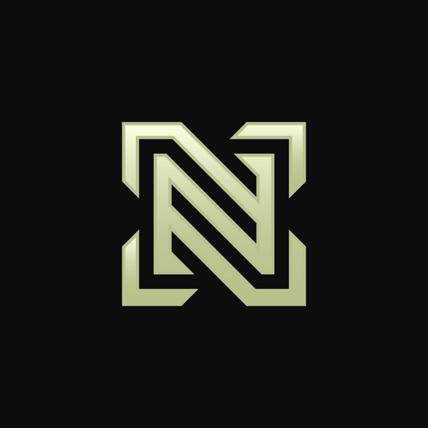 fancy elegant and modern letter N arrow direction logo