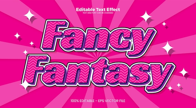 Fancy Fantasy bewerkbaar teksteffect in moderne trendstijl