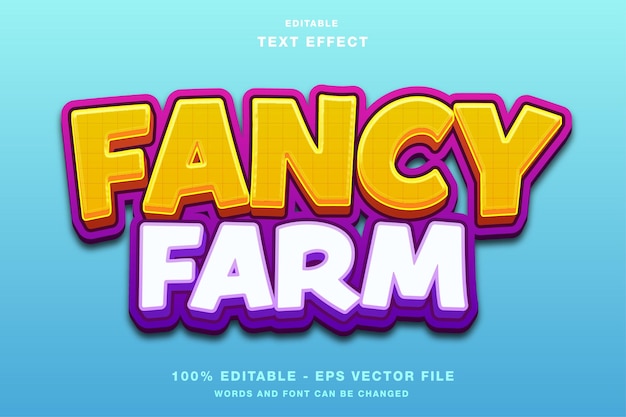 Fancy farm arcade text style