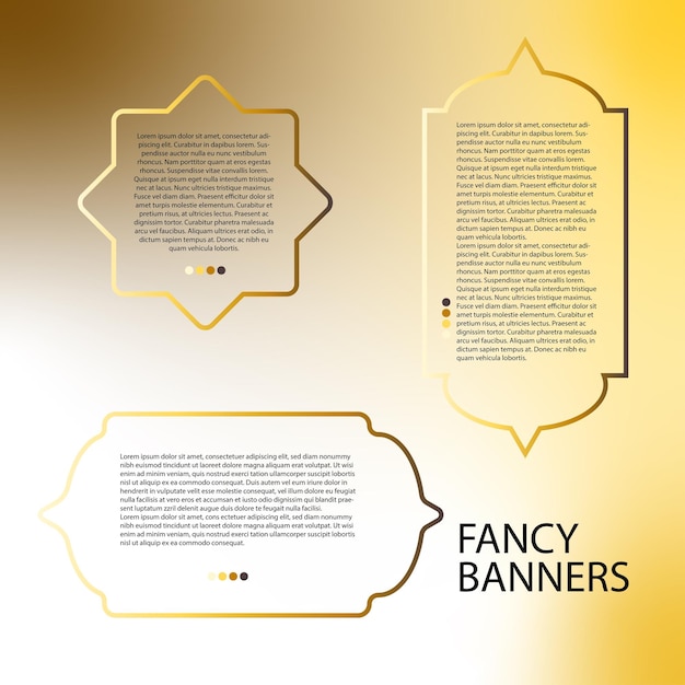 Fancy gouden banners tekst