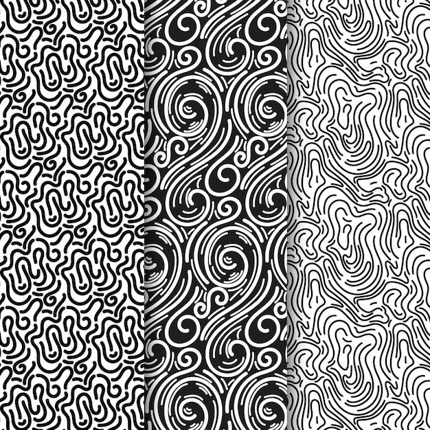 Fancy lines seamless pattern template