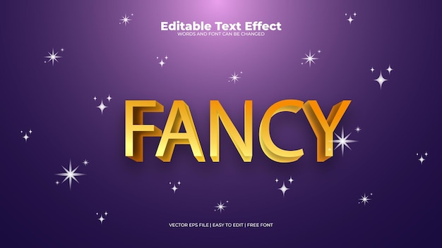 Fancy purple sparkling editable text effect