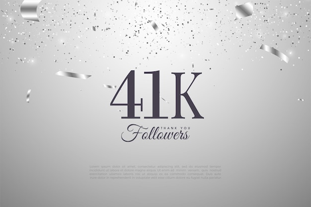 fanfare poster 41k followers with black flat numbers.