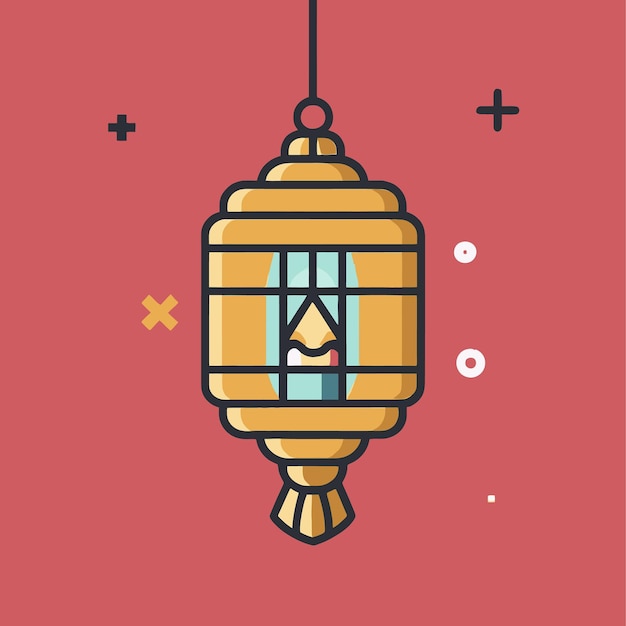 Vector fanoos traditional lantern icon vector