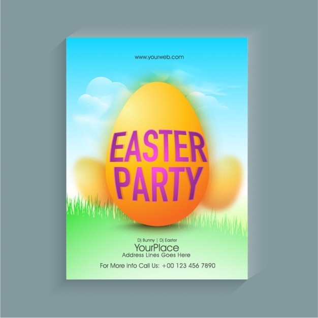 Vector fantastic brochure for easter party