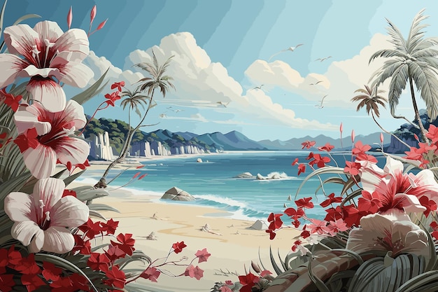 穏やかな海水波の花の幻想的なクローズ アップ ビュー夏休み休日素晴らしい自然の風光明媚な