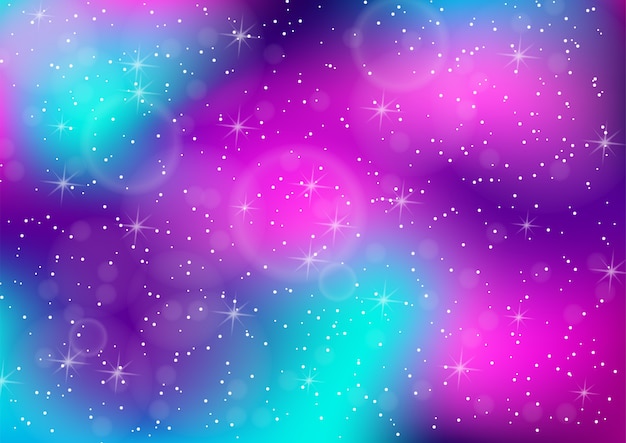 Vector fantastic colorful galaxy background