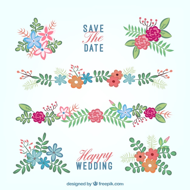 Vector fantastic floral decoration for weddings