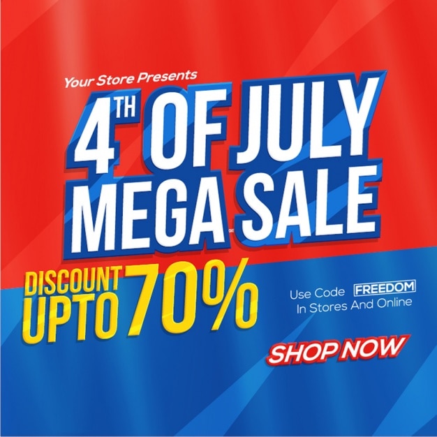 Fantastic independence day sale background