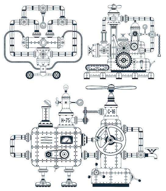 Fantastic industrial monochrome device set