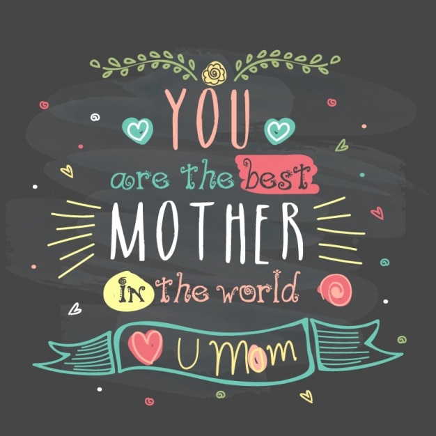 Fantastic lettering background for mother's day