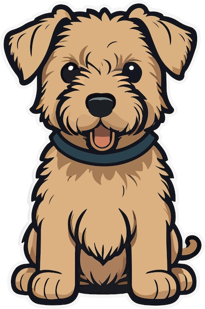 Fantastic and lovely terrier dog vector art