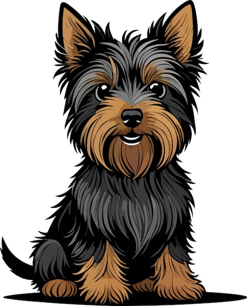 Fantastic and lovely vector art terrier puppy