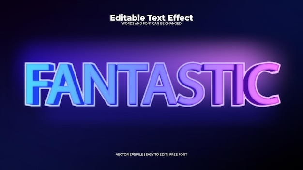 Fantastic purple editable text effect