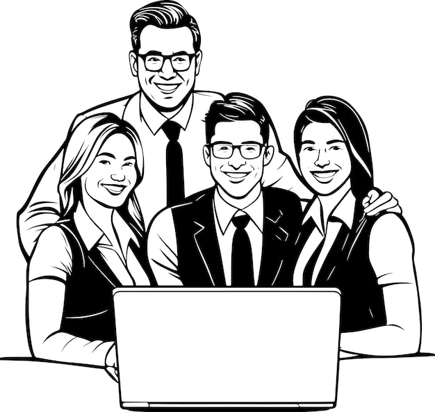 Fantastical and lovely Office people vector art